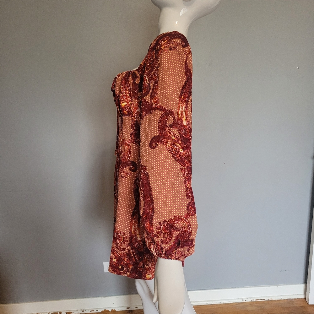 Urban Outfitters Vivienne Printed Long Sleeve Mini Dress, BNWT, Size M - Picture 5 of 10